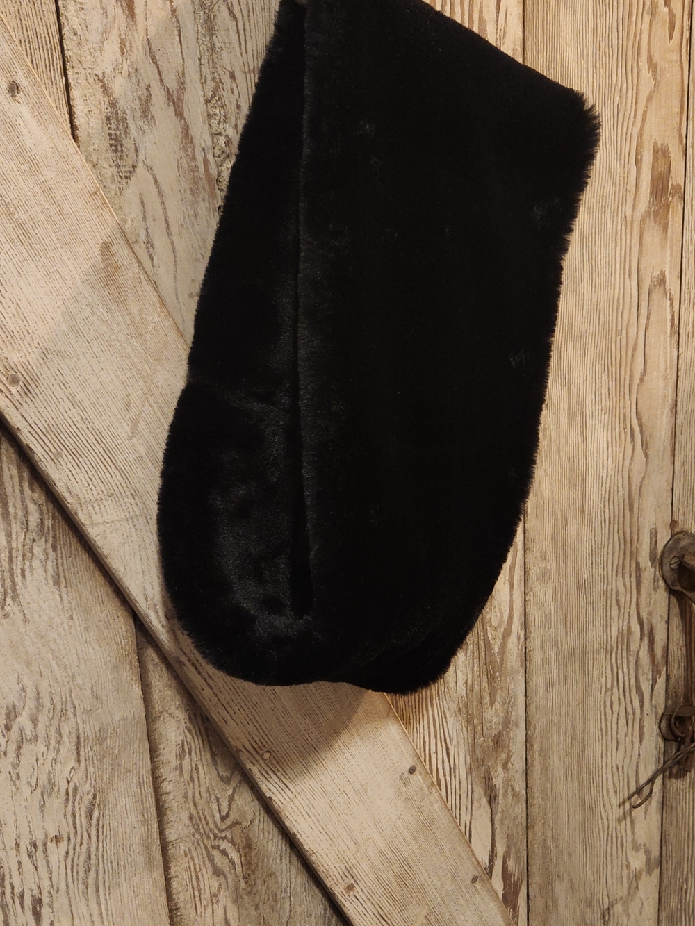 Black Faux Fur Scarf / Neck Warmer
